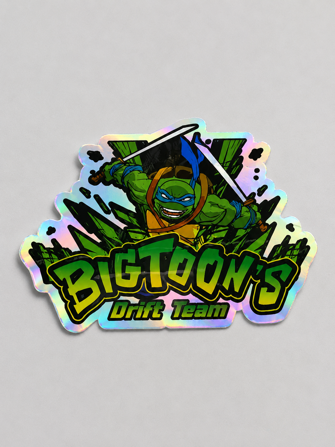 Sticker mascotte holographique Bigtoon's
